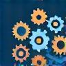 Innovation icon showing interconnected gears
